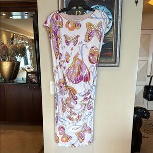 PUCCI Butterfly Print Dress in White and Purple